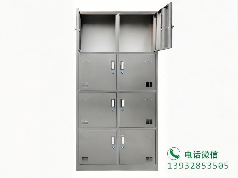 不锈钢斜顶衣物专用柜